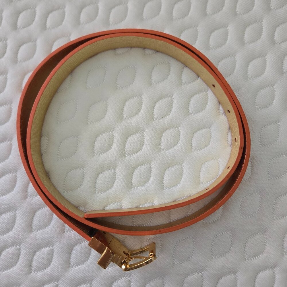 Orange Leather Belt